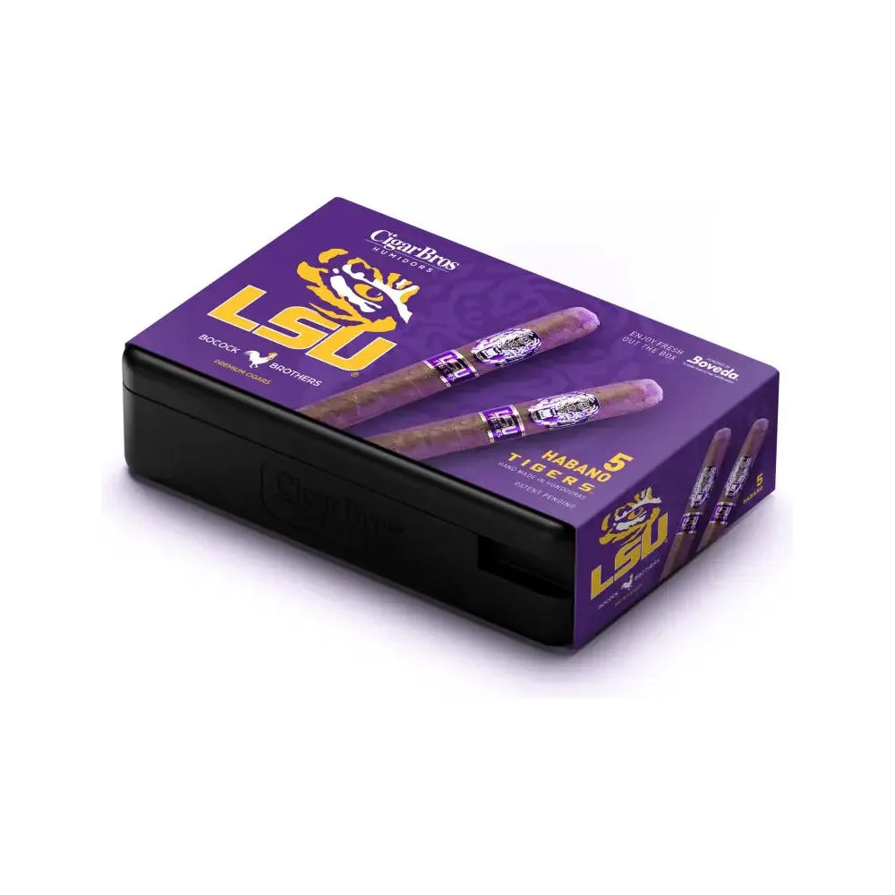 Bocock Brothers LSU TIGERS Habano Wrapper Toro Cigar by CigarBros